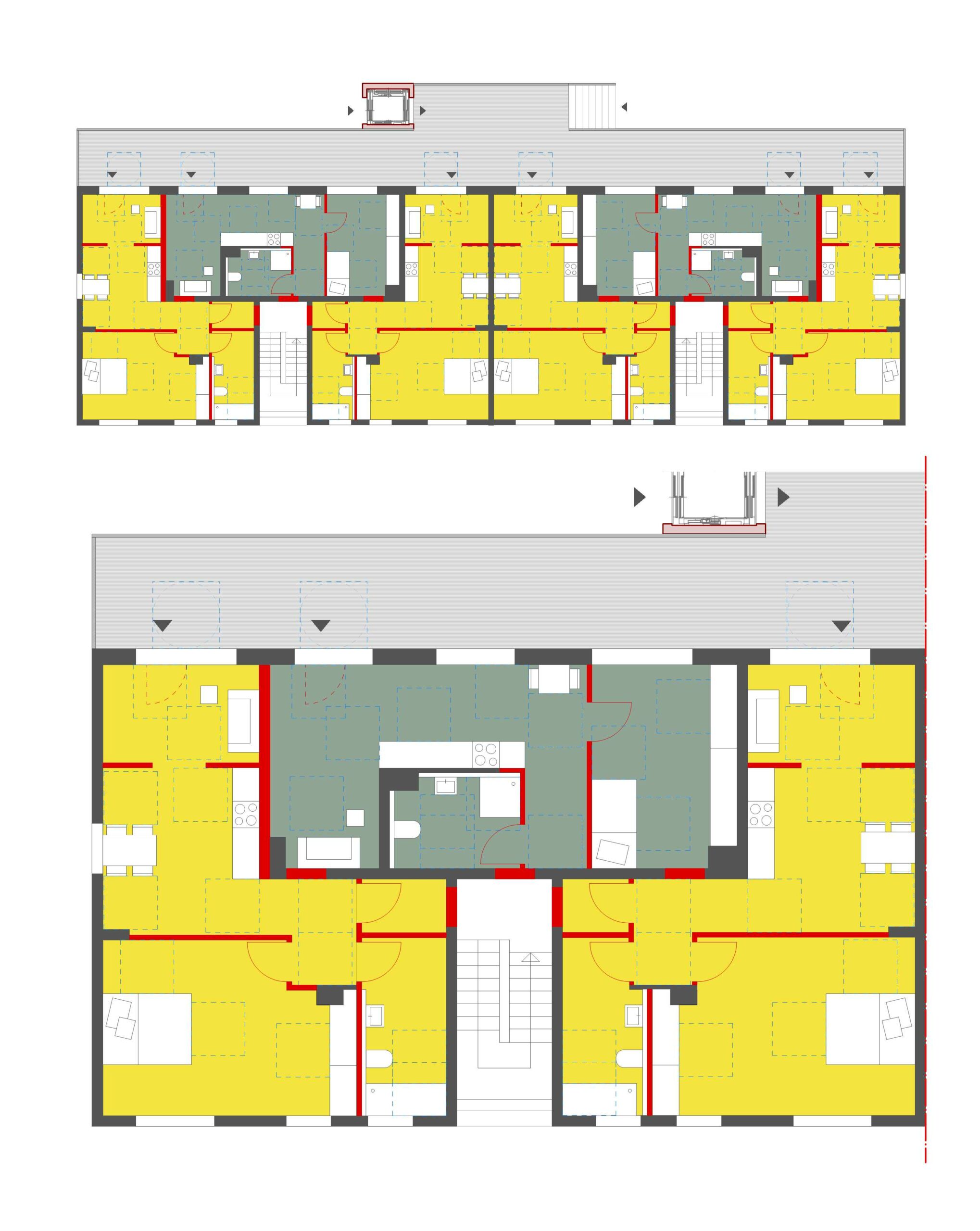 Abbildung 4: Szenario1 – Grundriss mit Aufzug © werkum